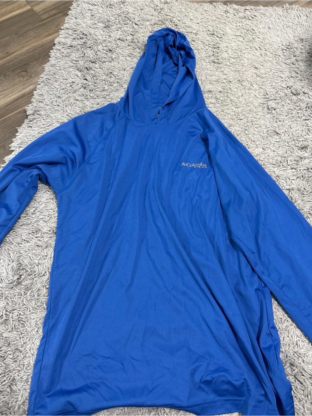 Columbia Royal Blue Hooded Sun Shirt